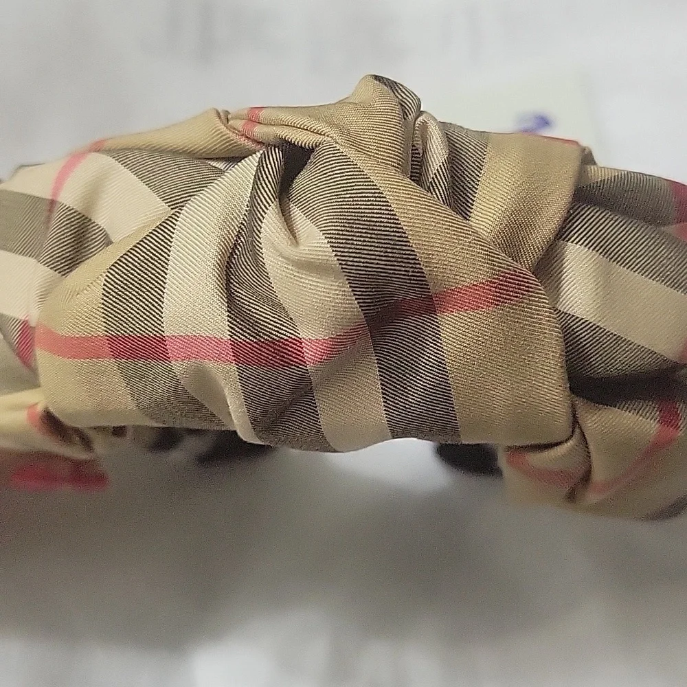 BUBERRY SOFT KNOT HEADBAND NWT NOVA CHECK - Picture 2 of 7